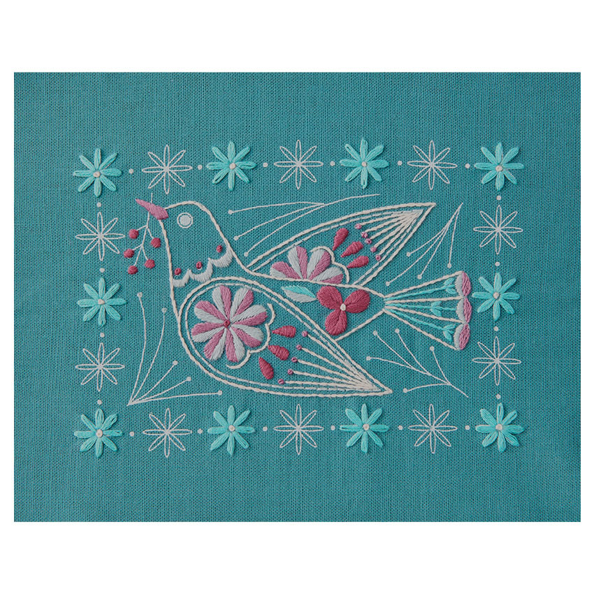 楽天市場】コスモ マカベアリス 刺しゅうを楽しむ プリントクロス はと