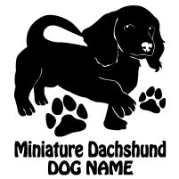 楽天市場】【送料無料】 ミニチュアダックスフンド シルエット