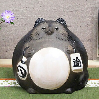 楽天市場】信楽焼 和風 おしゃれ まんまる福狸（中） たぬき 開運