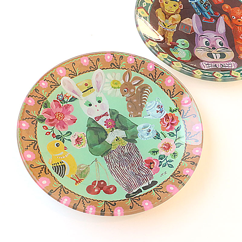 楽天市場】ナタリーレテ ガラスプレート Nathalie Lete Glass Plate S