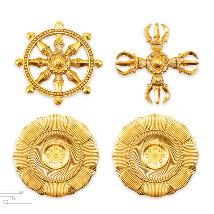 楽天市場】【送料無料】希少 佳品 法具輪宝＆輪羯台セット羯磨＆真鍮製