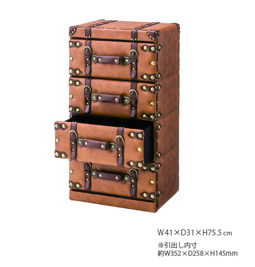 楽天市場】チェスト 4段 引き出しト IW-274 IW（アイダブリュー