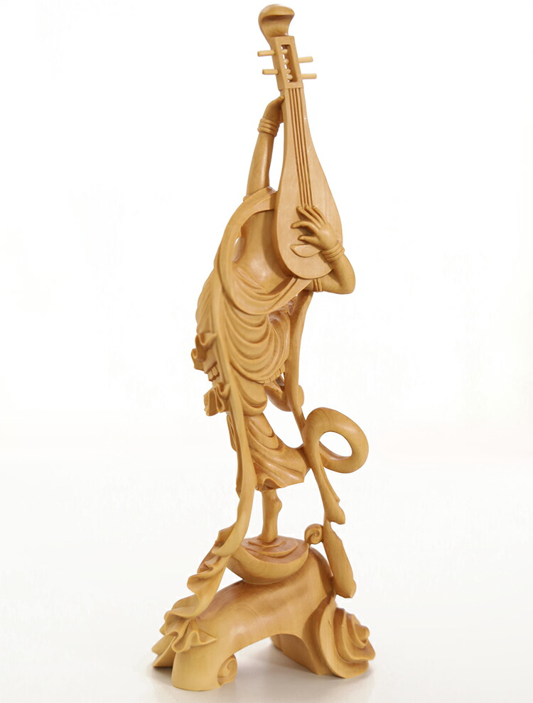 楽天市場】【総高22cm】飛天女 木彫り 仏像 仕様：無垢 / 素材：柘植