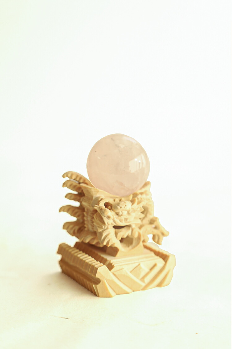 楽天市場】丸玉台座 龍彫玉台座（ミニ寸） 木彫り仕様：無垢 / 素材