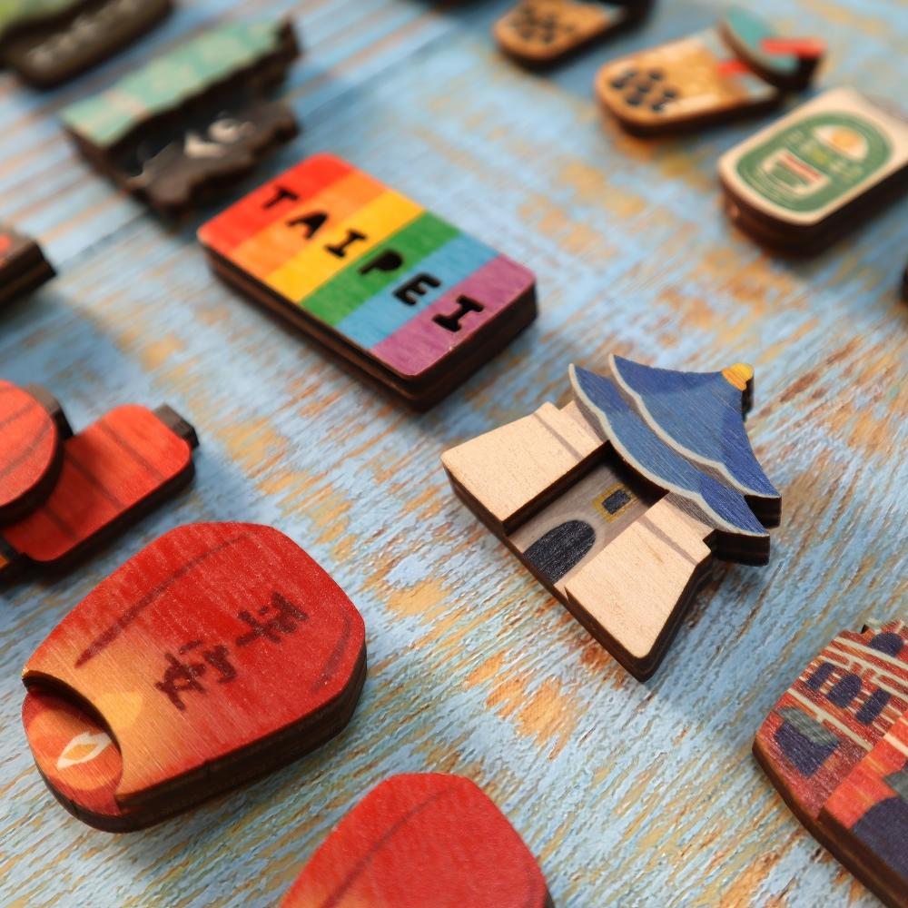 楽天市場】台湾 マグネット 3個入り 13種から選べる 冷蔵庫 木製 磁石