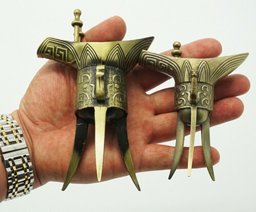 楽天市場】秦の始皇帝盃 さかずき 爵（倣い）（2点セット）中国雑貨