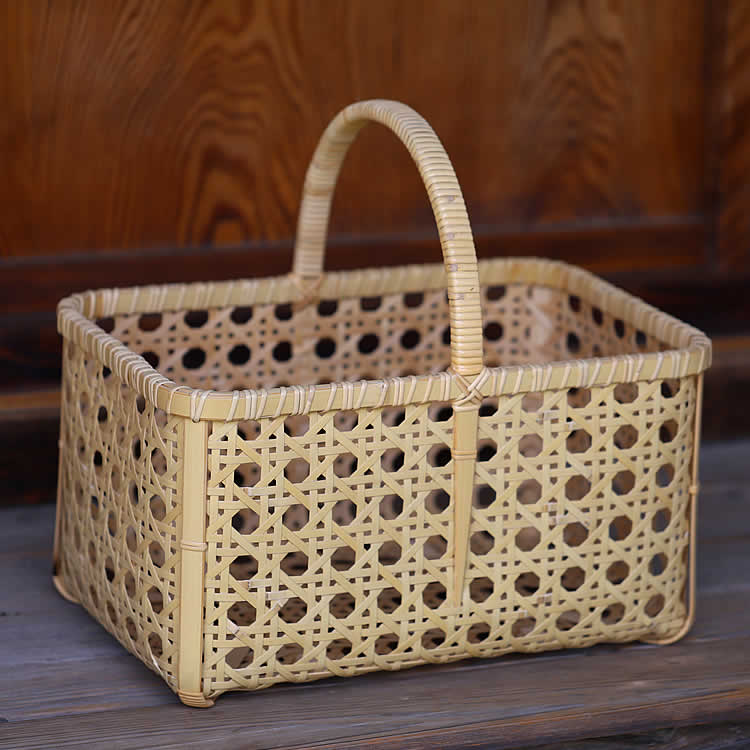 楽天市場】白竹八ツ目バスケット : 虎斑竹専門店 竹虎