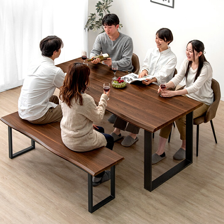 楽天市場】ダイニングテーブルセット 6人掛け 5点セット ベンチ 180cm