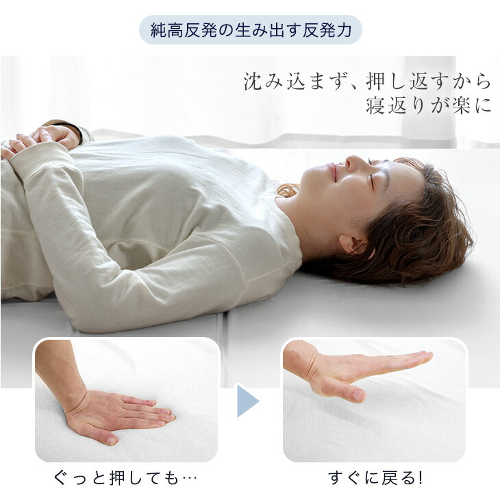 楽天市場】【本日クーポン3％引】 国産 純高反発 マットレス 極厚 17cm