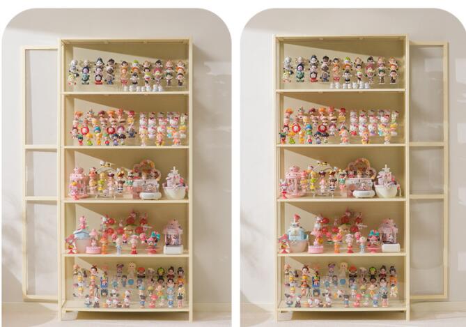 楽天市場】アクリル コレクションケース 上下スライド式扉 竹製 4層/5