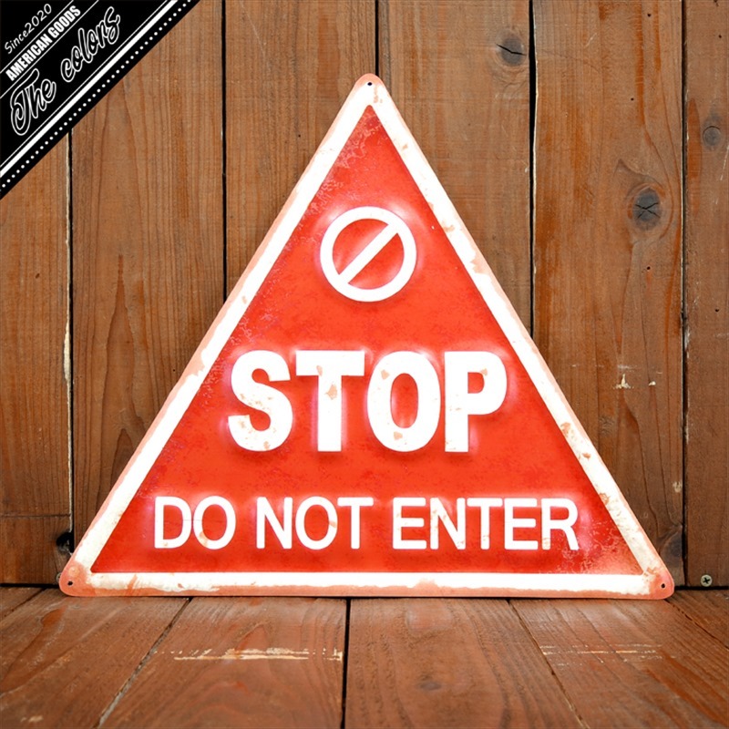 楽天市場】アメリカン雑貨 サインプレート ブリキ看板 三角 DO NOT