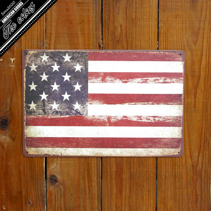 楽天市場】アメリカン雑貨 サインプレート ブリキ看板 USA フラッグ