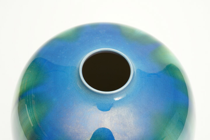 楽天市場】九谷焼 ＜限定品蔵出し＞碧明釉 壺(桐箱付)/徳田正彦(人間