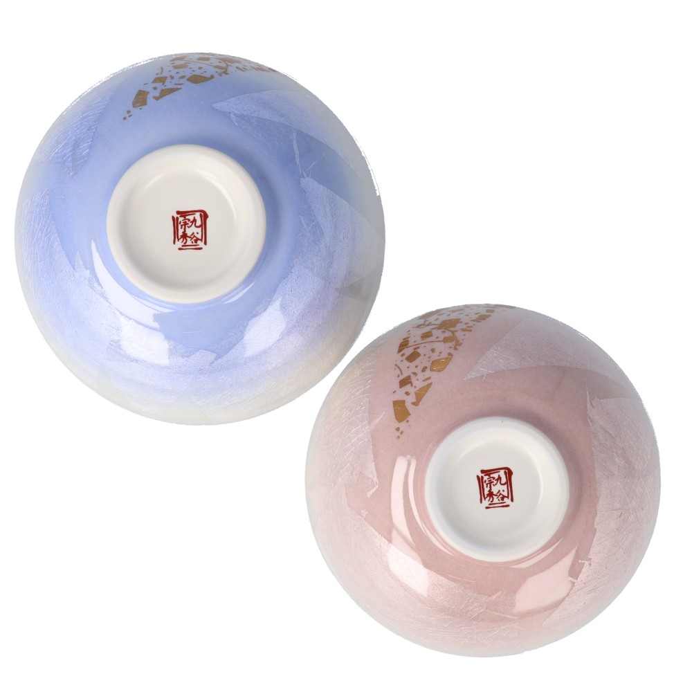 楽天市場】九谷焼 組飯碗 銀彩金チラシ | ペア 夫婦茶碗 飯碗 茶碗