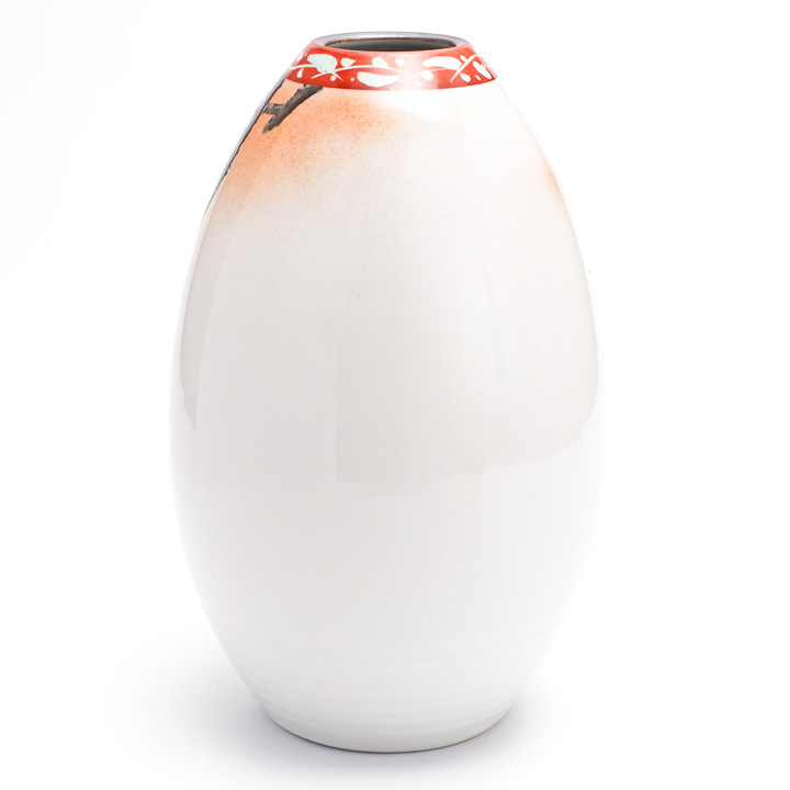 楽天市場】九谷焼 花器 砲弾型大 群雀図 / 中村陶志人 ＜送料無料