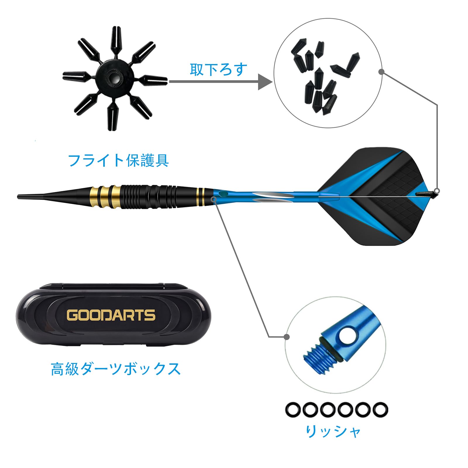 楽天市場】aninako ソフトダーツ セット ダーツ 矢 2BA マイダーツ