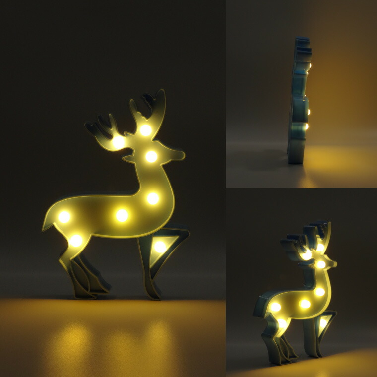 楽天市場】LED インテリアライト トナカイ クリスマス 電球色 ブルー