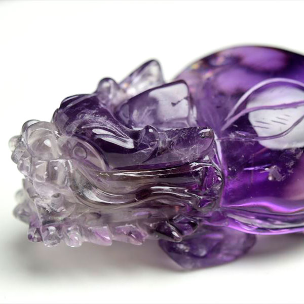 楽天市場】◇正財運◇ アメジスト 龍亀 ロングイ彫刻 置物◇極上