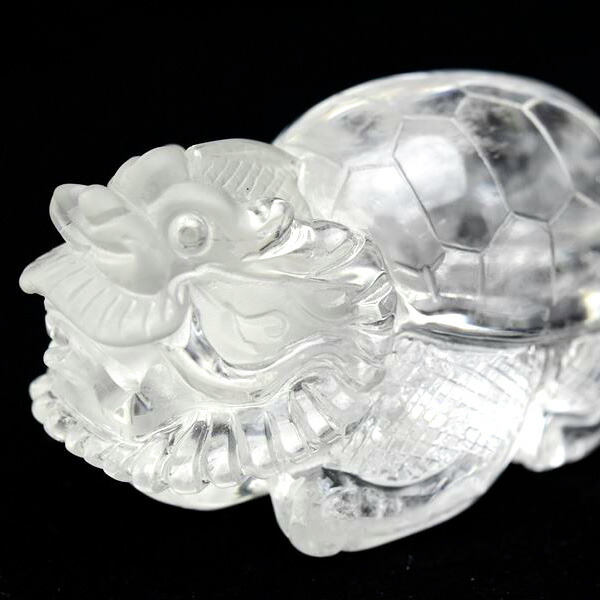 楽天市場】◇正財運◇ 天然 水晶 龍亀 ロングイ彫刻 置物【約298.4g