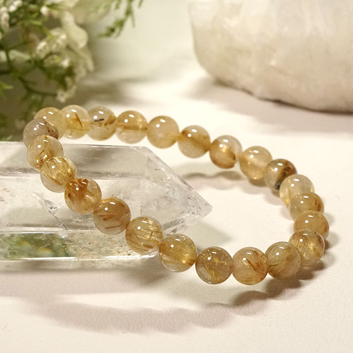楽天市場】ルチルクオーツ ブレスレット AA 8mm 天然石 パワーストーン