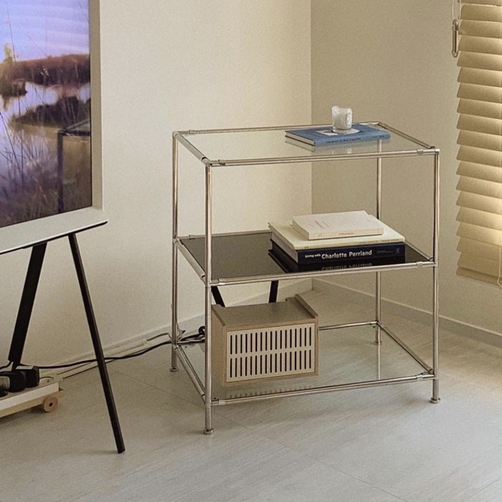 楽天市場】O'gre オグレ ステンレスモジュール家具3段棚 韓国