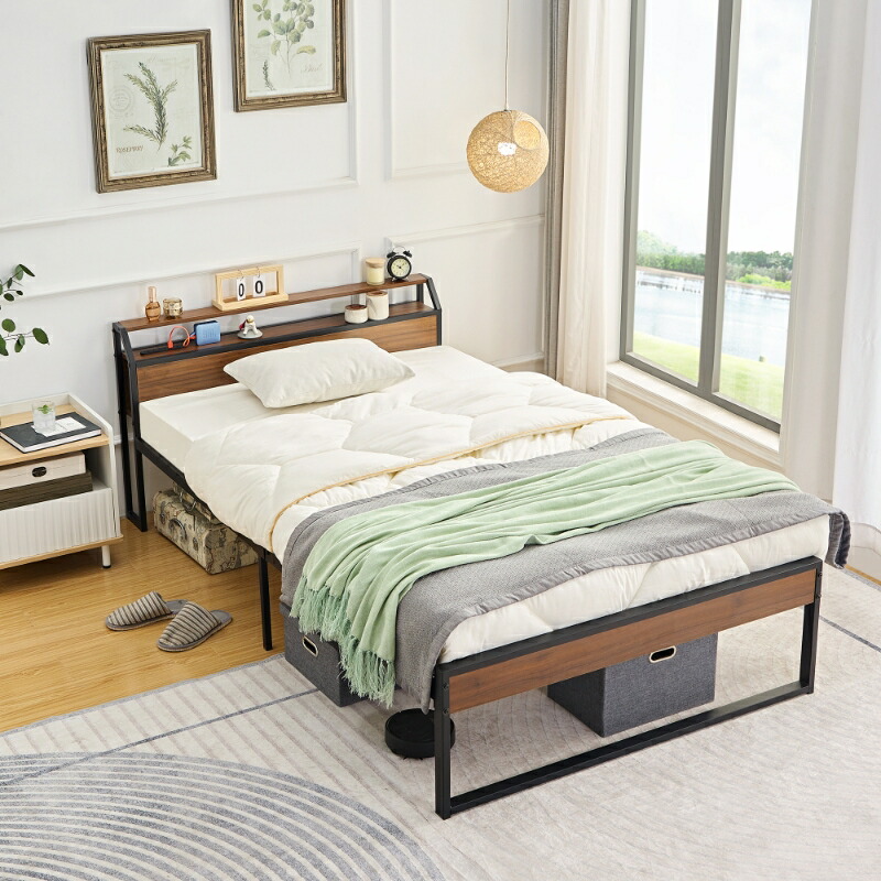 楽天市場】【全品5％OFFクーポン & P7倍】ベッドフレーム シングル 2口