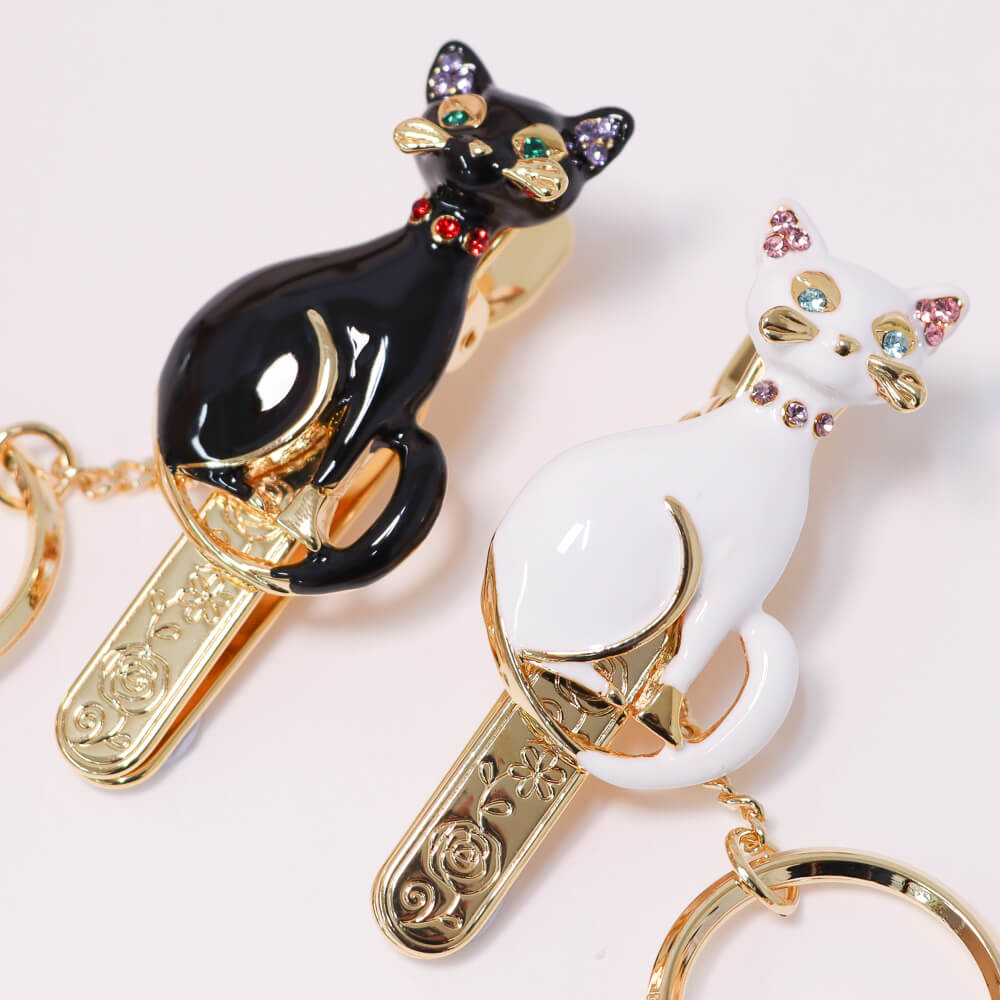 楽天市場】【ヒルナンデスで紹介】バッグキークリップ おすわり ネコ