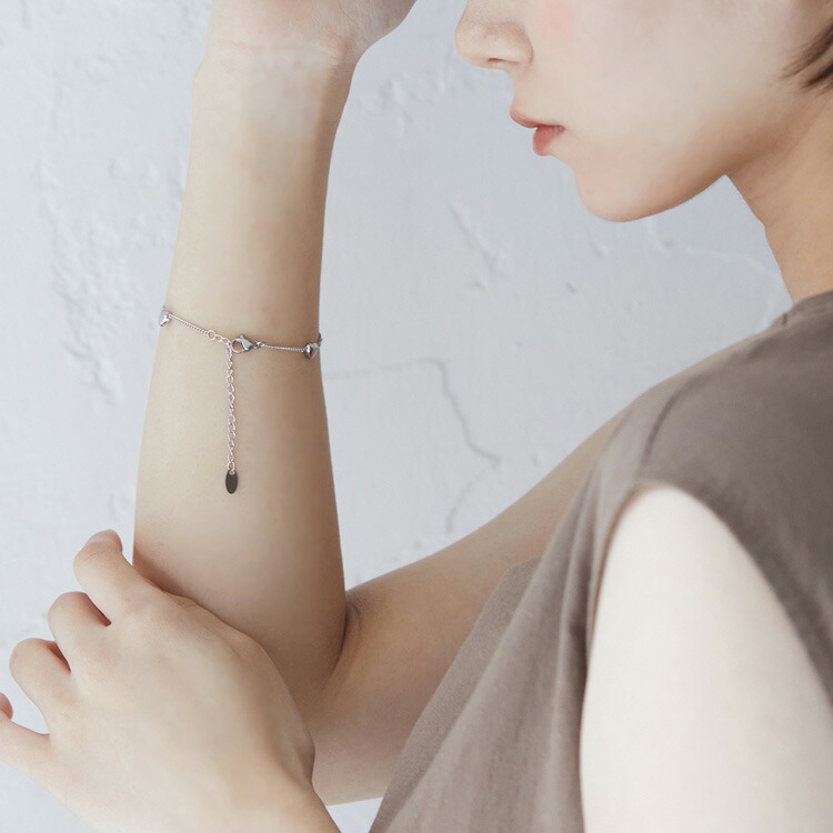 楽天市場】k18 ブレスレット レディース ステンレス ハート ゴールド