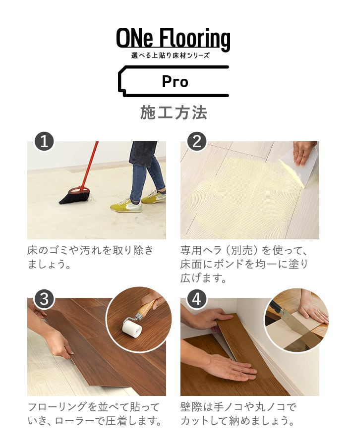 楽天市場】【フローリング材】上貼り床材 ワンフローリング 3.0mm PRO