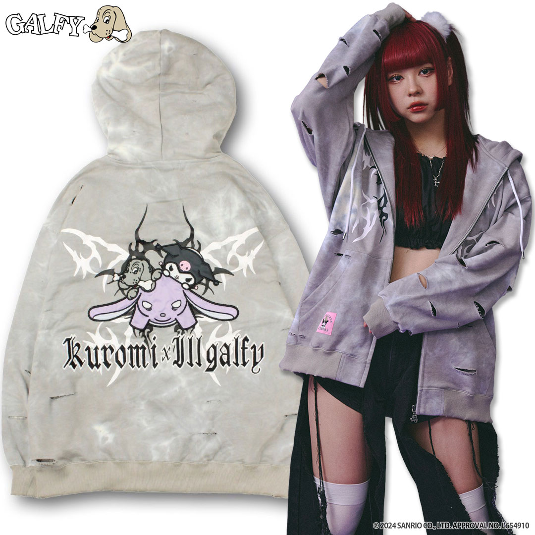 楽天市場】クロミ × ガルフィー コラボ イルガルフィームラ染めZIP