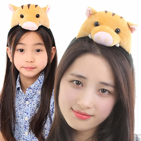 楽天市場】いのしし 猪 イノシシ コスプレ カチューシャ かぶりもの