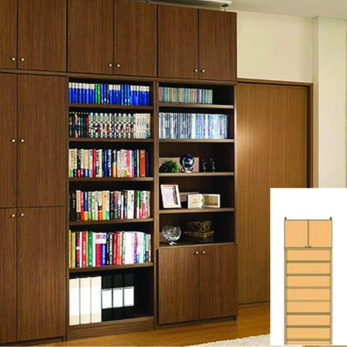 楽天市場】老人施設スリム壁面ラック 薄型本棚 扉付き収納 M3