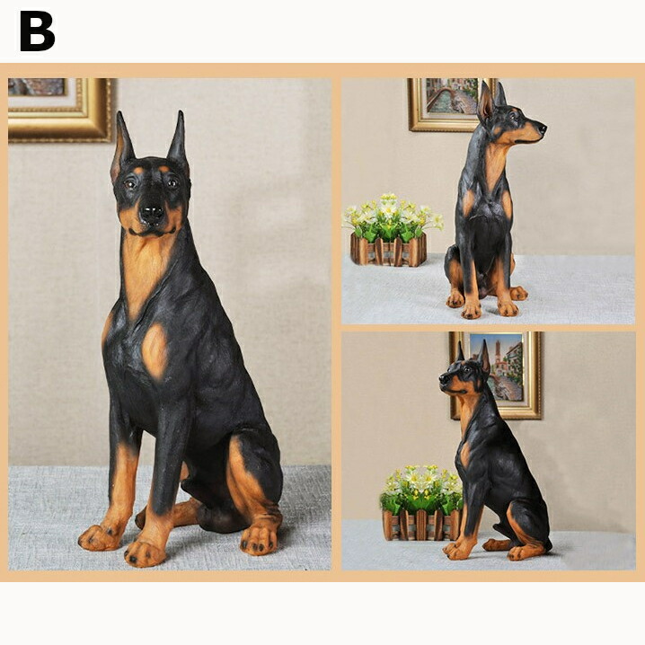 楽天市場】ドーベルマン犬 置物 リアル インテリア フィギュア 玄関