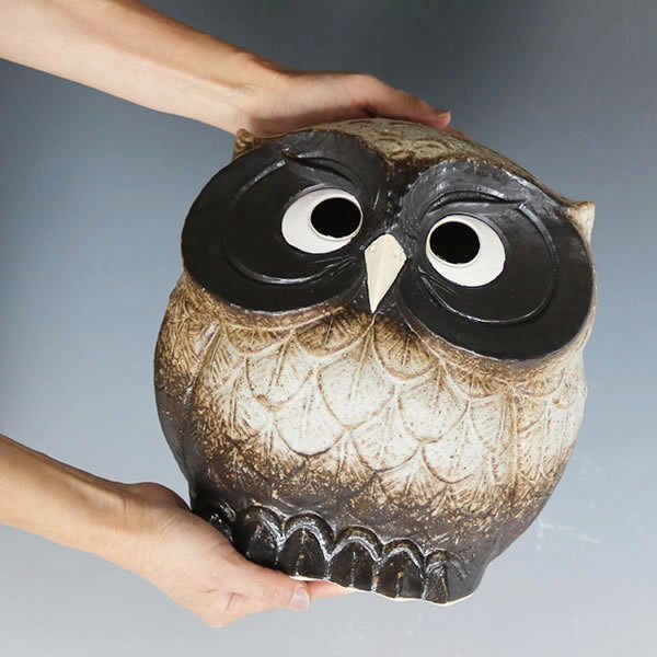 楽天市場】【ポイント10倍】ふくろう 陶器ふくろう 9号福多郎 送料無料