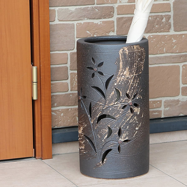 楽天市場】傘立て 陶器傘立て 信楽焼かさたて 和風傘立て 傘入れ 壷 し