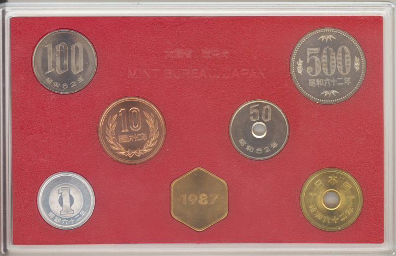 楽天市場】【年号別貨幣セット】 昭和62年（1987年）通常貨幣セット 62