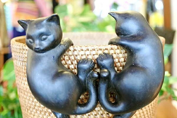 楽天市場】猫 置物 ブロンズの通販