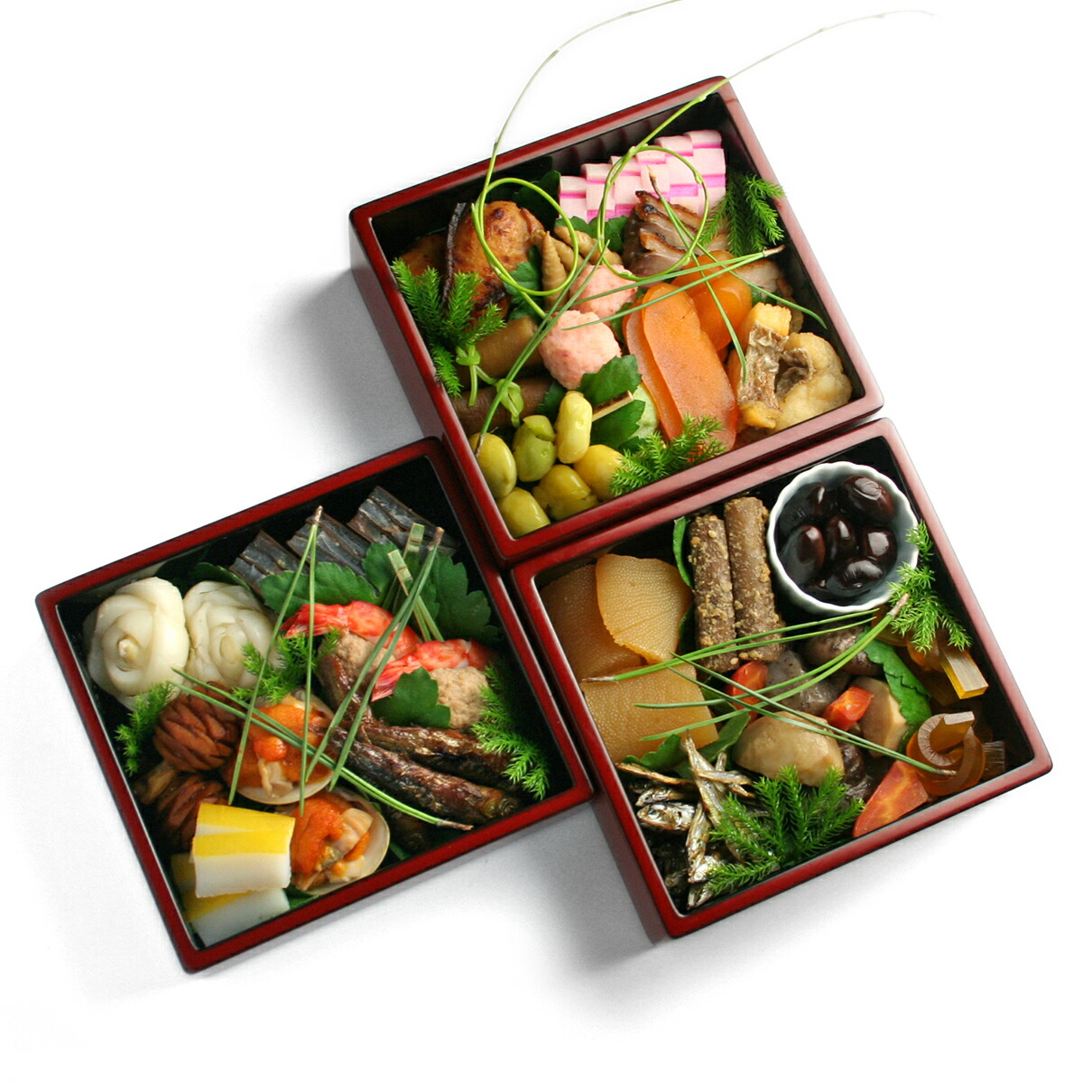 楽天市場】漆器・輪島塗：朱内黒三段小重・奥田志郎《重箱》 : 和食器