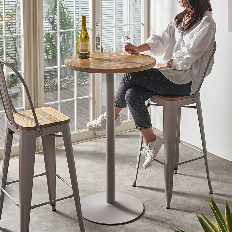楽天市場】バーテーブル テーブル 単品 約 W 60cm D 60cm H 105cm