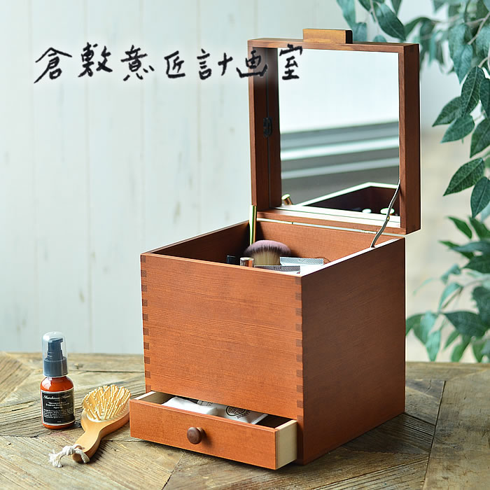 楽天市場】メイクボックス ツガの化粧ボックス 木製 置き型 化粧品