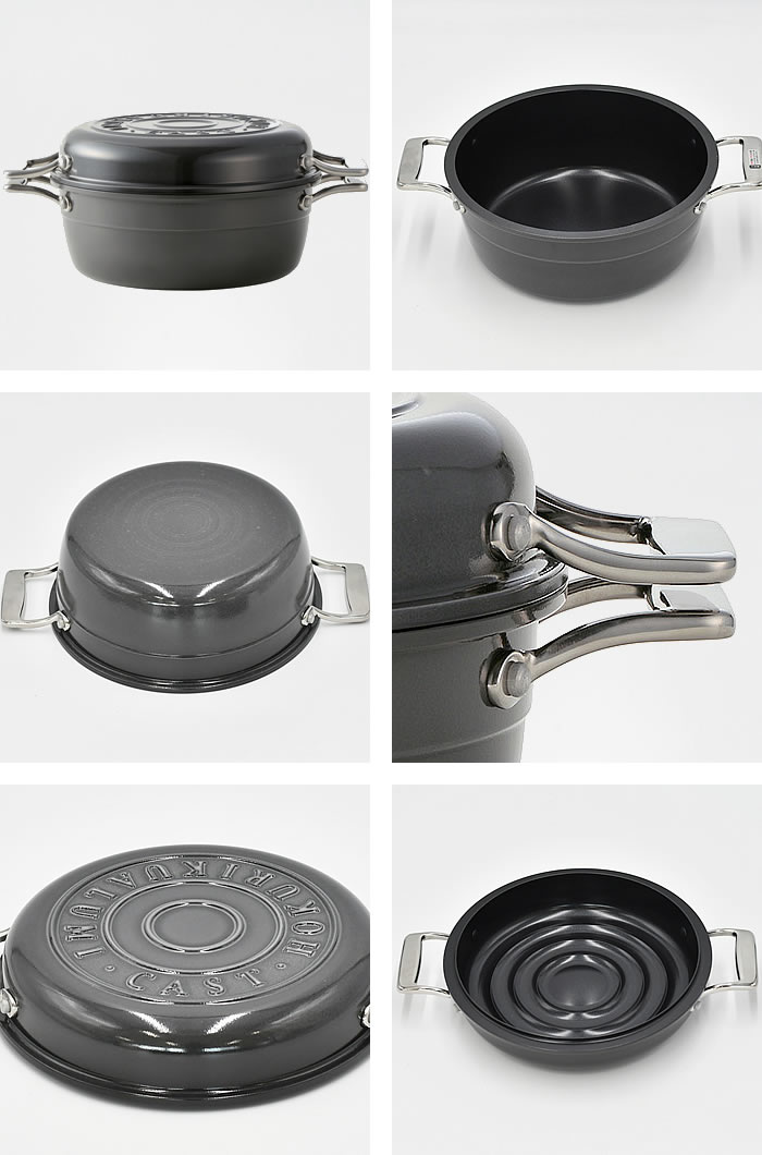 楽天市場】北陸アルミニウム HAMON 鍋 21cm 鍋 ih 鍋 煮込み 鍋 両手鍋