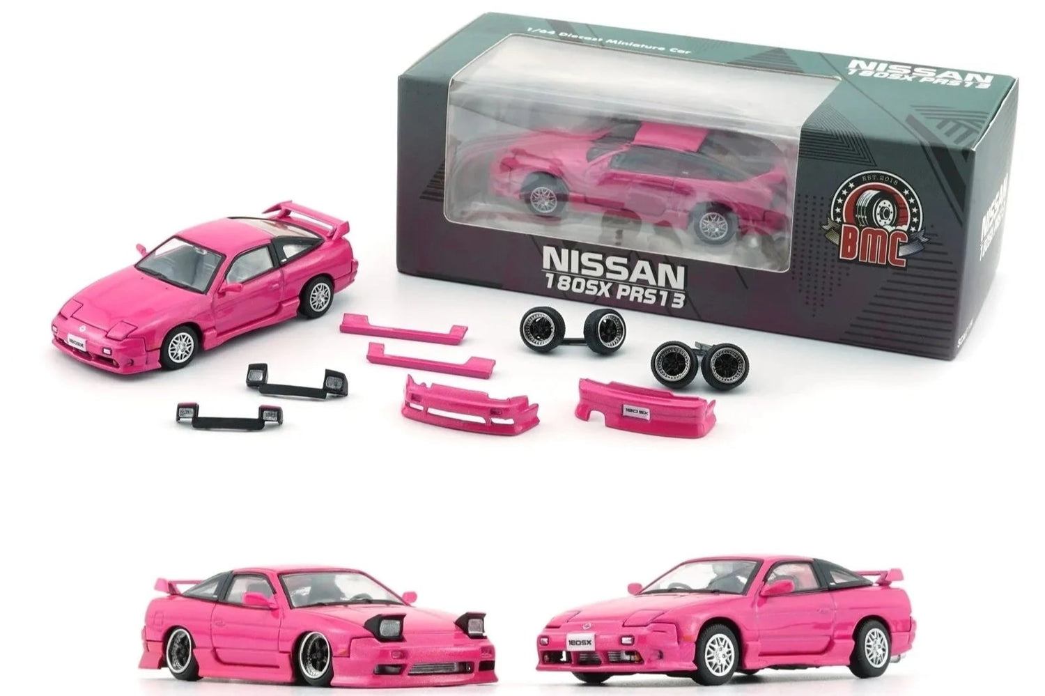 BM CREATIONS 1:64 Nissan Silvia 180SX – Metallic PINK (RHD