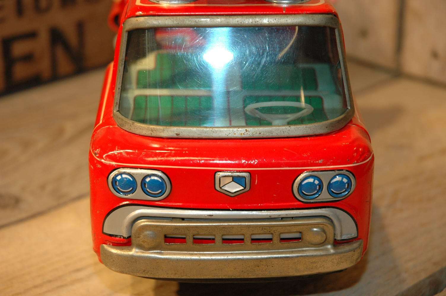 Yonezawa - Atom Boy Fire Department Truck - Vintage Spacetoys