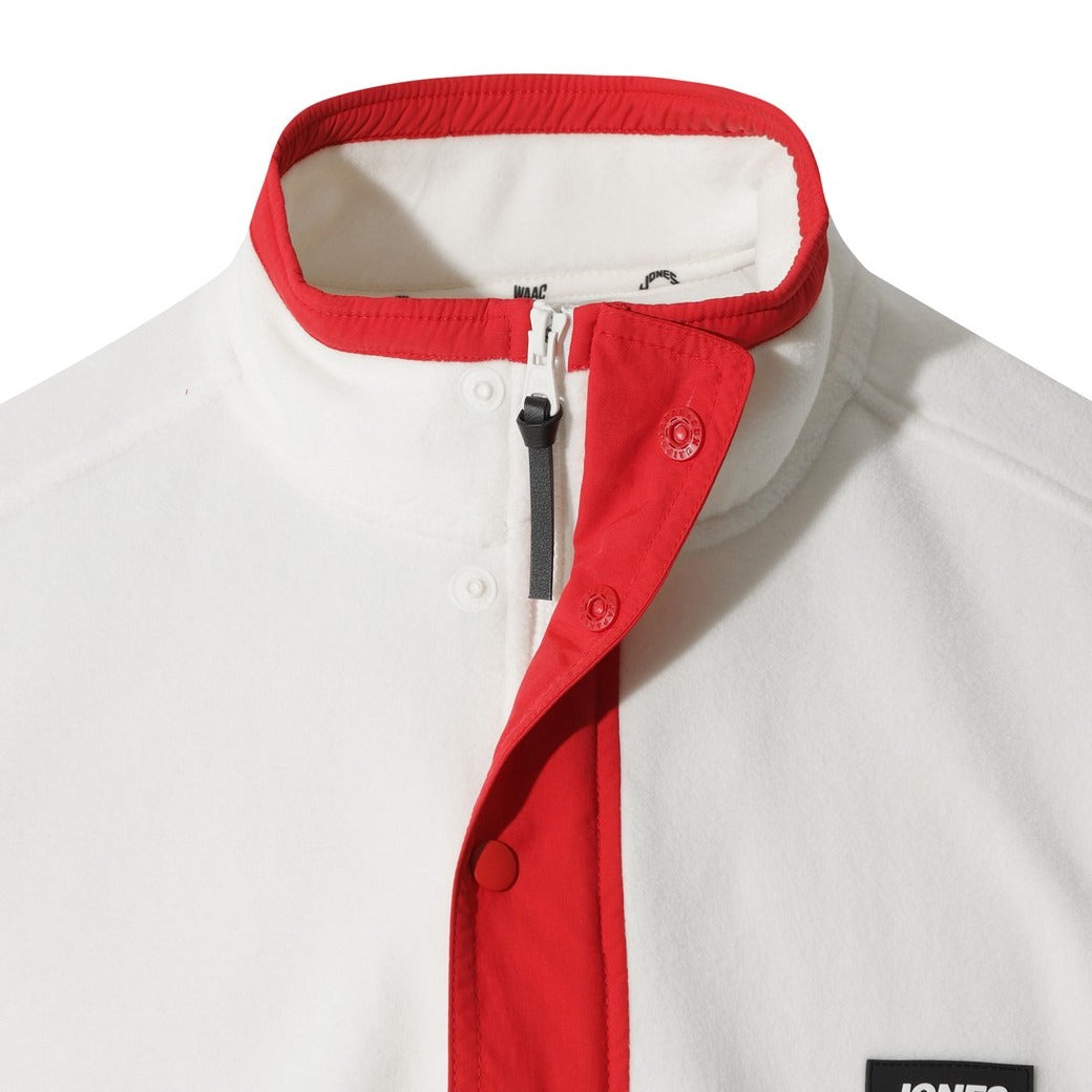 WAAC X JONES】MEN レトロフリースプルオーバー アイボリー