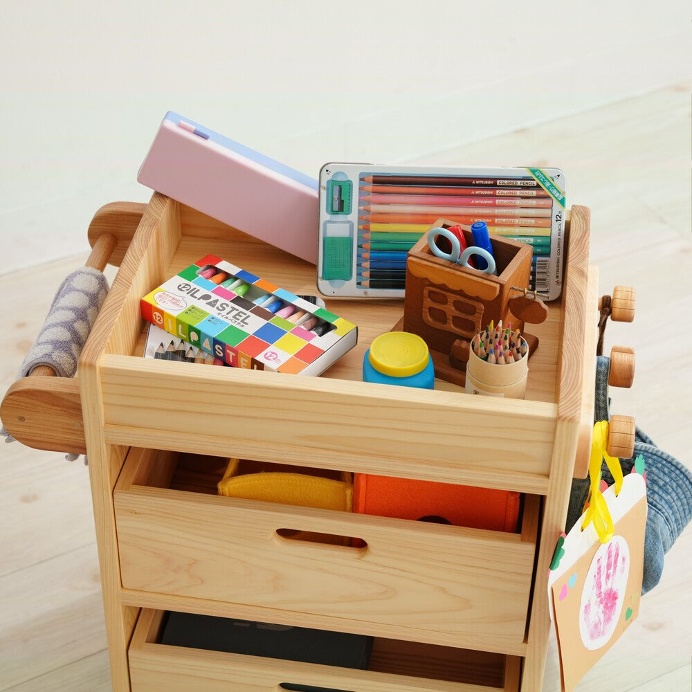 文房具や工作グッズの収納に便利 道具ワゴン – なかよしライブラリー