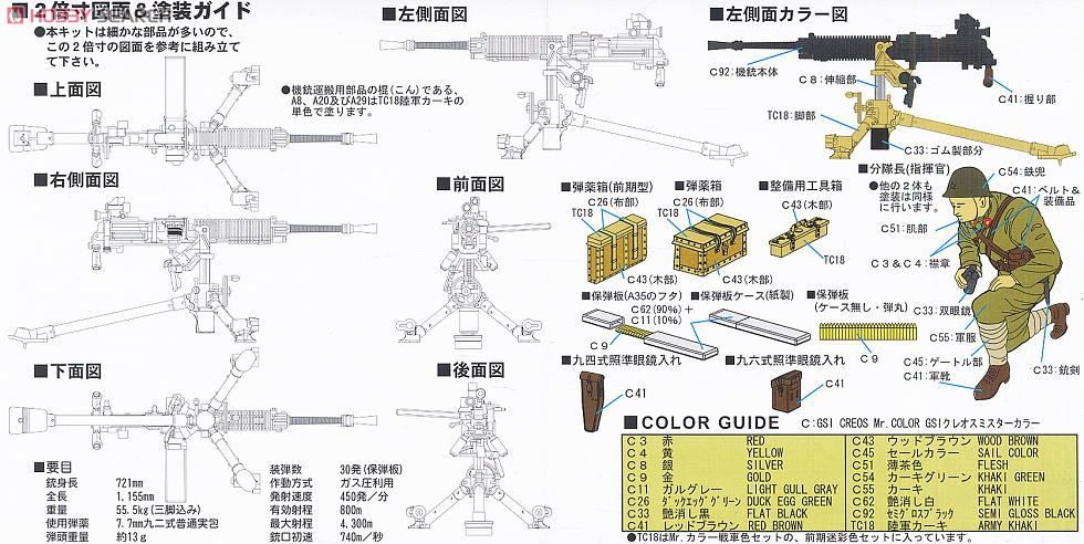 日本陸軍 92式重機関銃 (射手3体付) (プラモデル) - ホビーサーチ