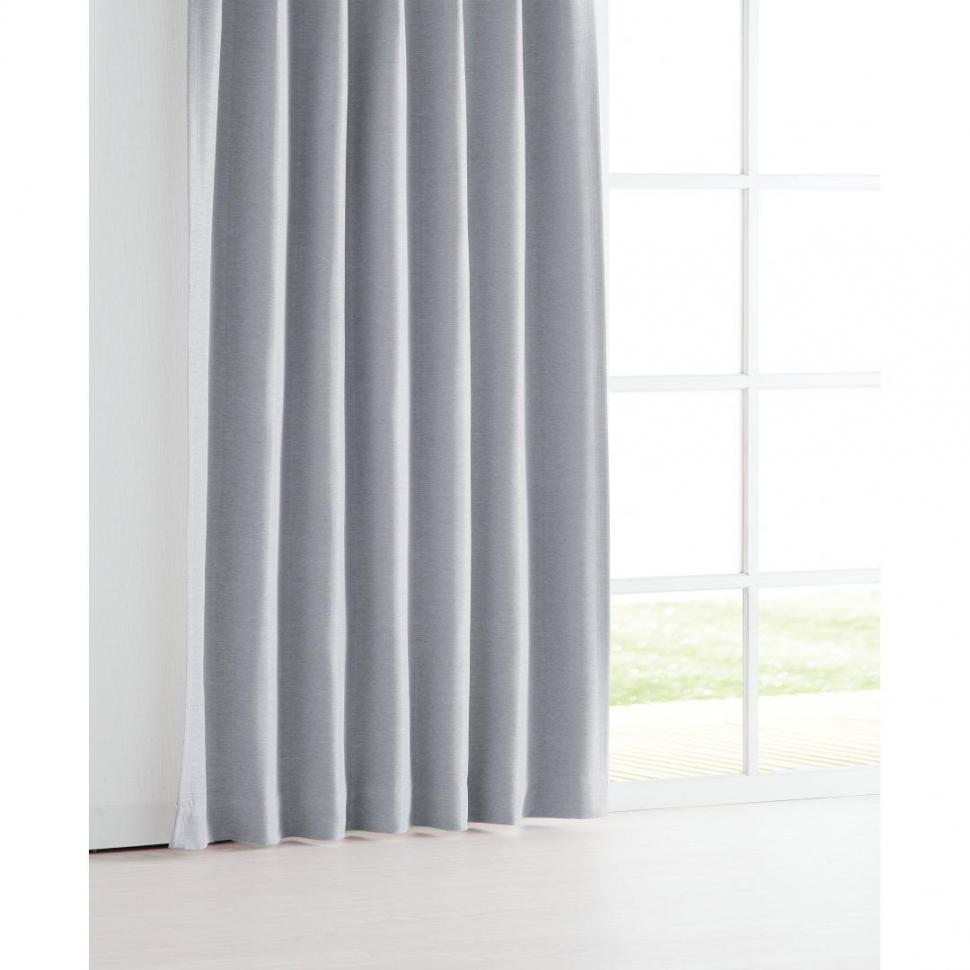 厚地カーテン シルム裏地付 100×135 2枚組 グレー | TWO-ONE STYLEネット