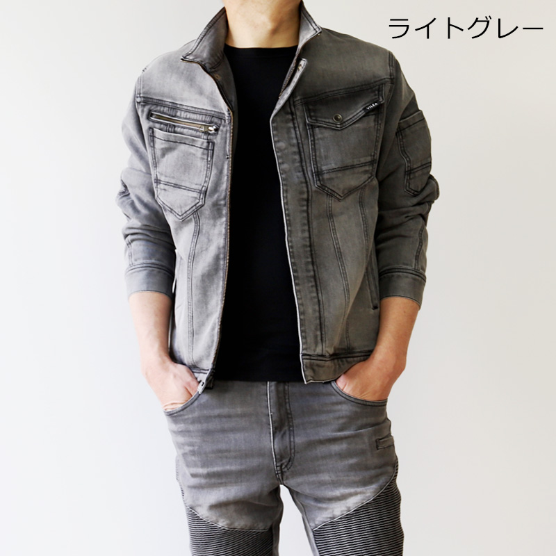 VILEA 1803 デニム蛇腹ジャケット 商品詳細｜鳶服 鳶用品の宮乃屋