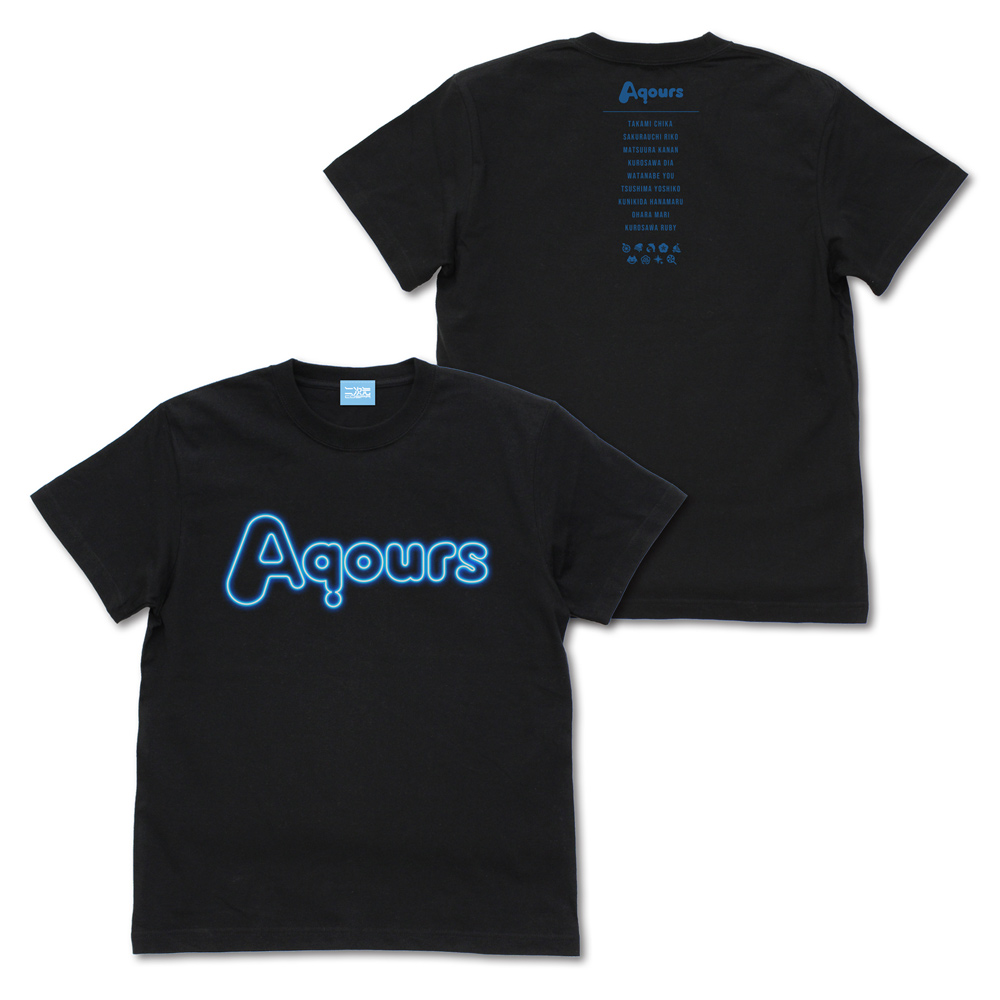 Aqours ネオンサインロゴ Tシャツ [ラブライブ！サンシャイン