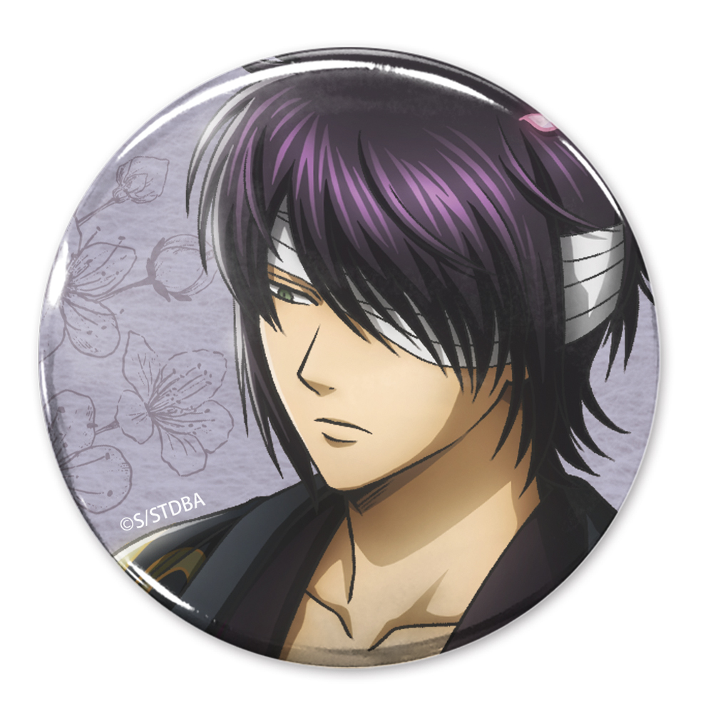 坂田銀時 65mm缶バッジ 桜パンケーキとラテアートVer. [銀魂